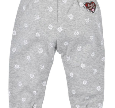 BONDI Baby Kinder Laufhose Jogginghose "Herzilein" 86563 | Grey-Melange