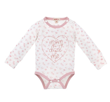 BONDI Baby Langarm Body "Mom+Dad" 93733 | Offwhite