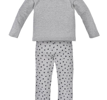 BONDI Mädchen Pyjama "Only Love" 36220 | Grey Melange