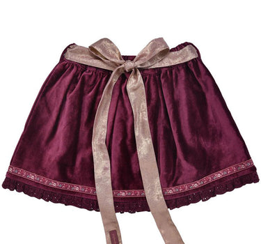 BONDI Mädchen Samtrock mit Schürze 26104 | Blueberry