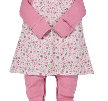 BONDI Baby Strampler Kleid Kombi "Blumenallover" 94024 | Candy