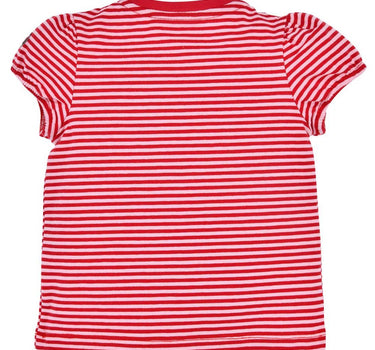 BONDI Baby Mädchen T-Shirt "Zuckermaus" 86750 | Rot Weiß Geringelt