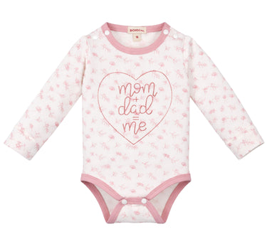 BONDI Baby Langarm Body "Mom+Dad" 93733 | Offwhite