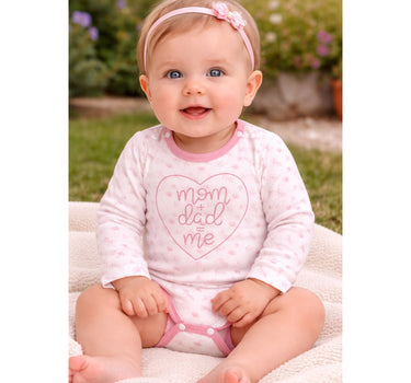 BONDI Baby Langarm Body "Mom+Dad" 93733 | Offwhite