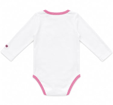 BONDI Baby Langarmbody "I love my Mummy" mit Giraffe | 93635 - Weiß/Rosa