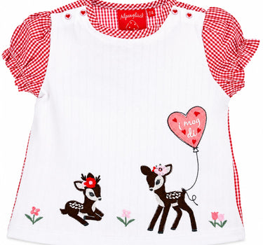 BONDI Baby Mädchen T-Shirt "Bambi" 86753 | Weiß Rot