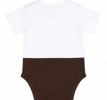 BONDI Baby Body Lederhose "Gipfelkraxler" 905090 | Weiß Braun