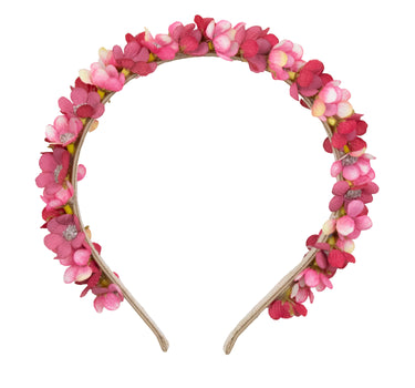 Blumen Haarreif "Elfe" - Schmaler Blütenkranz | Altrosa
