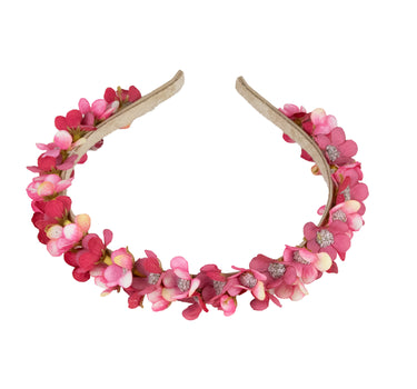 Blumen Haarreif "Elfe" - Schmaler Blütenkranz | Altrosa