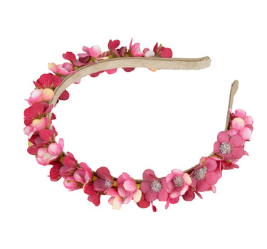 Blumen Haarreif "Elfe" - Schmaler Blütenkranz | Altrosa