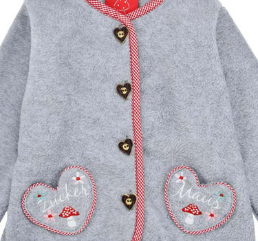 BONDI Baby Mädchen Fleecejacke "Zuckermaus" 86933 | Grey-melange