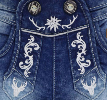 BONDI Jungen Trachten Jeans Bermuda "Gipfelkraxler" 91728 | Blue Denim