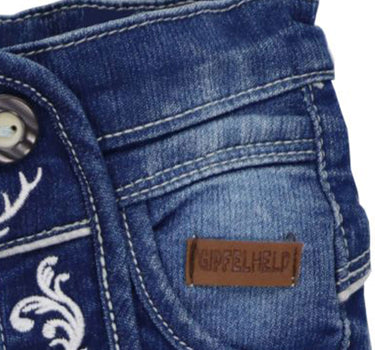 BONDI Jungen Trachten Jeans Bermuda "Gipfelkraxler" 91728 | Blue Denim