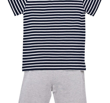 BONDI Jungen Shorty Pyjama"Traktor" 33157 | Stripe Navy / White