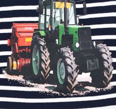 BONDI Jungen Shorty Pyjama"Traktor" 33157 | Stripe Navy / White