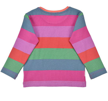 BONDI Mädchen Langarmshirt "Be mine" 86966 | Stripe Pink/Apricot