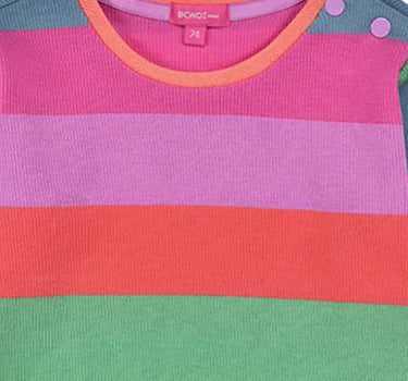 BONDI Mädchen Langarmshirt "Be mine" 86966 | Stripe Pink/Apricot