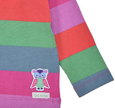 BONDI Mädchen Langarmshirt "Be mine" 86966 | Stripe Pink/Apricot