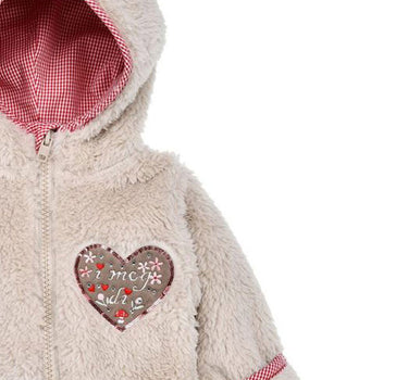 BONDI Baby Trachten Fleece Overall "I mog di" 86936 | Beige