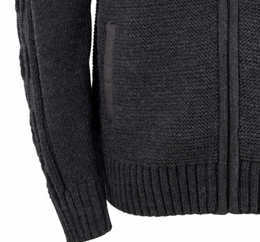 MADDOX Herren Trachten Strickjacke "Bruneck" mit Kapuze | Anthrazit