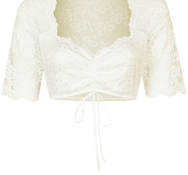 Nina von C. Halbarm Spitzen Dirndlbluse "Andrea" 16464326 | Champagner