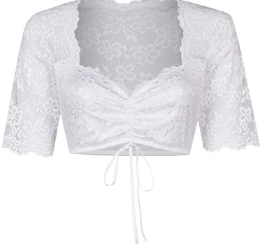 Nina von C. Halbarm Spitzen Dirndlbluse "Andrea" 16464326 | Weiß
