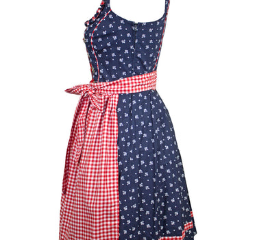 MADDOX Dirndl "Achensee" Traditionell | Navy Rot 55 cm