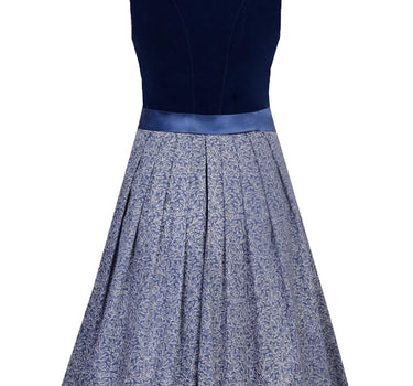 MarJo Samt Dirndl "Elisabeth" 697758 | Azurblau 58cm