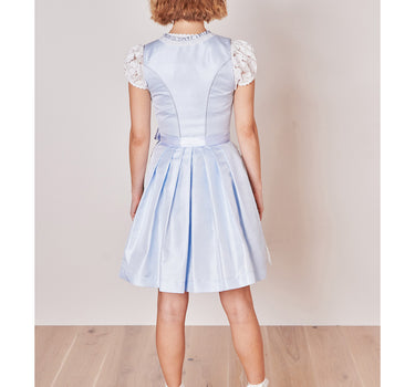 Krüger MADL Dirndl "Samantha" mit Spitzenschürze 419167 | Hellblau 50cm