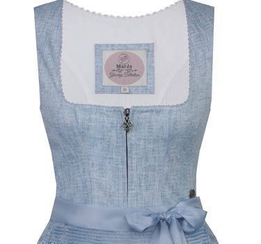 MarJo Trachten Dirndl "Neubiberg" 919765 | Babyblau 65cm