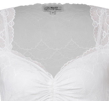 MarJo Dirndlbluse "Adelsdorf" Kurzarm | Offwhite