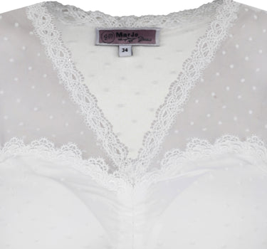 MarJo Dirndlbluse "Anzing" Kurzarm | Offwhite