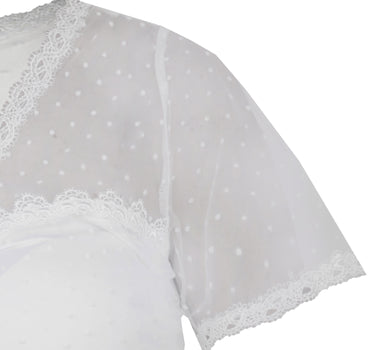 MarJo Dirndlbluse "Anzing" Kurzarm | Offwhite