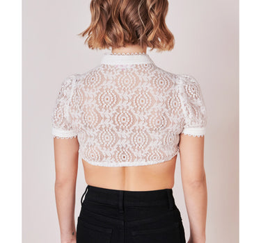 Krüger Madl Dirndlbluse "Linette" Kurzarm 311666 | Ecru