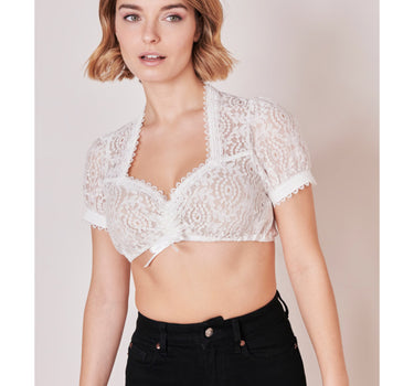 Krüger Madl Dirndlbluse "Linette" Kurzarm 311666 | Ecru