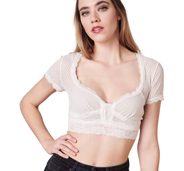 Krüger MADL Dirndlbluse "Novalee" Kurzarm 311565 | Ecru