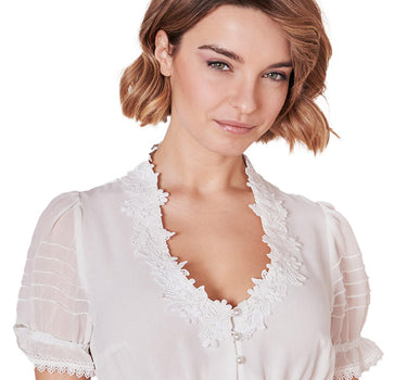 Krüger Collection Dirndlbluse "Luka" Kurzarm 211466 | Ecru