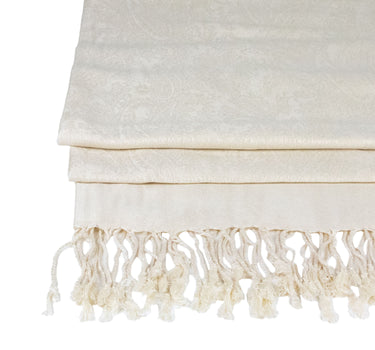 Halstuch aus Viscose - Stola Schal 185 x 70 cm | Beige