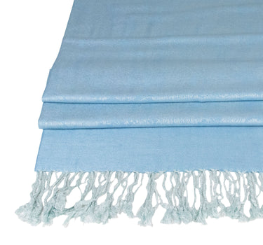 Halstuch aus Viscose - Stola Schal 185 x 70 cm | Hellblau