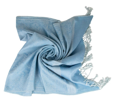 Halstuch aus Viscose - Stola Schal 185 x 70 cm | Hellblau