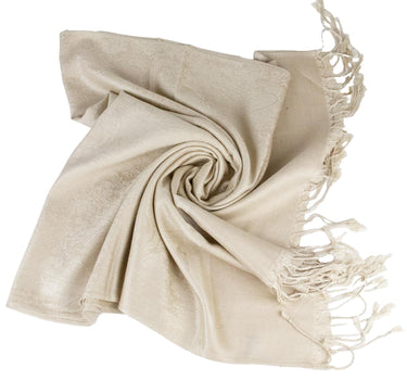 Halstuch aus Viscose - Stola Schal 185 x 70 cm | Hellbraun