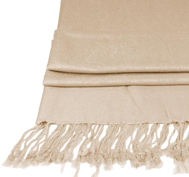 Halstuch aus Viscose - Stola Schal 185 x 70 cm | Hellbraun