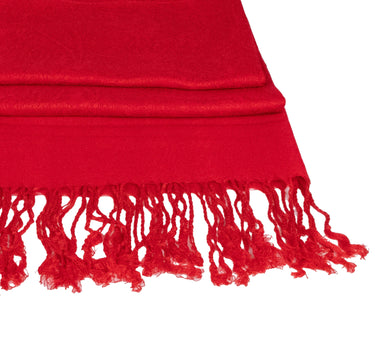 Halstuch aus Viscose - Stola Schal 185 x 70 cm | Rot