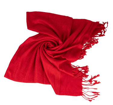 Halstuch aus Viscose - Stola Schal 185 x 70 cm | Rot