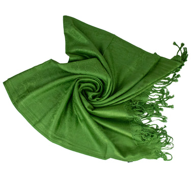 Halstuch aus Viscose - Stola Schal 185 x 70 cm | Olivgrün