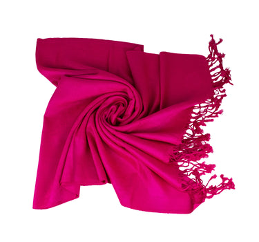 Halstuch aus Viscose - Stola Schal 185 x 70 cm | Pink