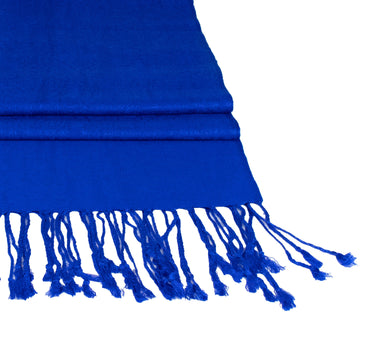 Halstuch aus Viscose - Stola Schal 185 x 70 cm | Royalblau