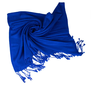 Halstuch aus Viscose - Stola Schal 185 x 70 cm | Royalblau