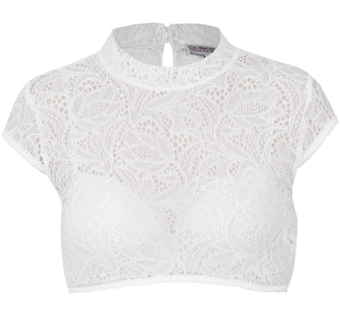 MarJo Dirndlbluse "Eberfing" Kurzarm | Offwhite