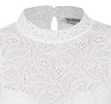 MarJo Dirndlbluse "Eberfing" Kurzarm | Offwhite